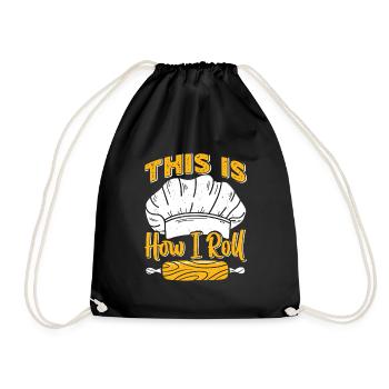 Voici comment je roule la cuisson du pain - Sac de sport léger - noir - Devant