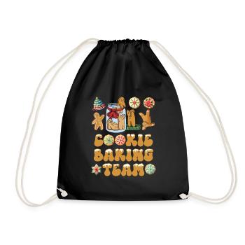 Cookie Baking Team Christmas - Drawstring Bag - black - Front