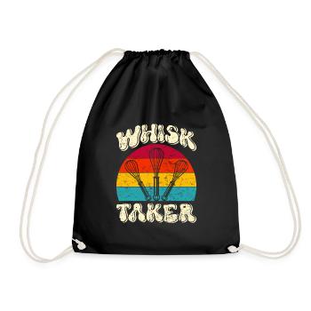 Bäcker Whisk Taker Backliebhaber Backen Teig - Turnbeutel - Schwarz - Vorne