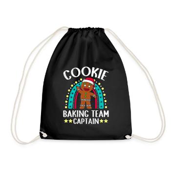 Cookie Baking Team Captain Christmas Cookies - Drawstring Bag - black - Front