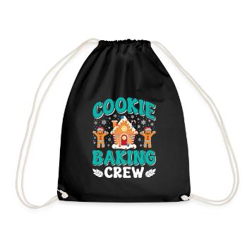 Biscuits de Noël Cookie Baking Crew Fans de pâtisserie - Sac de sport léger - noir - Devant