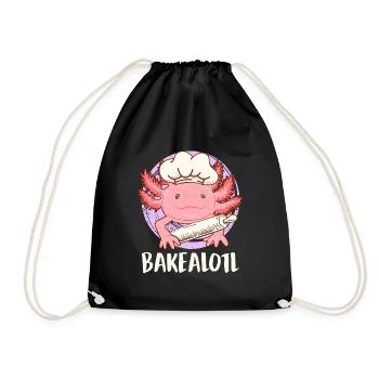 Bake a Lotl Bread Baking Baking Lovers Baking Fans - Drawstring Bag - black - Front