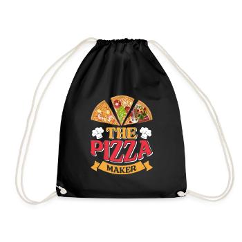 Pizzabäcker The Pizza Maker Backliebhaber - Turnbeutel - Schwarz - Vorne