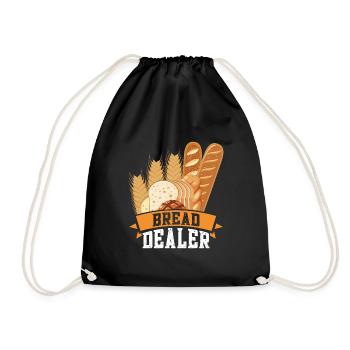 Brotbäcker Bread Dealer Backstube Backfans Brot - Turnbeutel - Schwarz - Vorne