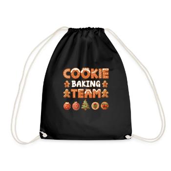 Cookie Baking Team Christmas - Drawstring Bag - black - Front