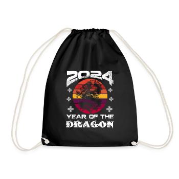 Année du Dragon 2024 Chine Fan Drachenjahr - Sac de sport léger - noir - Devant
