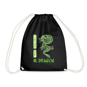 Nouvel An chinois Année du Dragon Chine - Sac de sport léger - noir - Devant