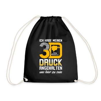 J’ai mis en pause mon impression §D pour être ici - Sac de sport léger - noir - Devant