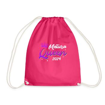 Matura Queen 2024 High School Graduation - Drawstring Bag - fuchsia - Front