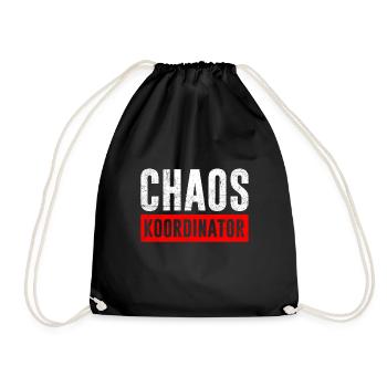 Arbeitskollege CHAOS Koordinator Assistenz - Turnbeutel - Schwarz - Vorne