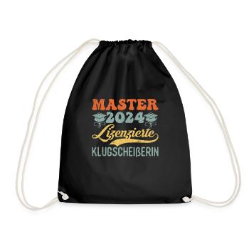 Master 2024 Lizenzierte Klugscheißerin Abschluss - Turnbeutel - Schwarz - Vorne