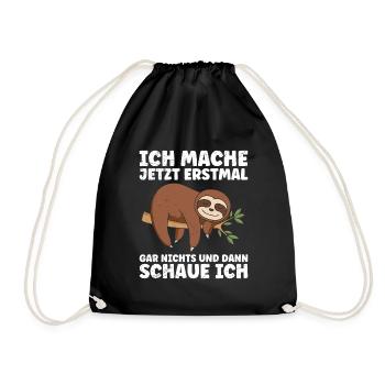 Faule Kollegen Mache Jetzt Erstmal Nichts - Turnbeutel - Schwarz - Vorne