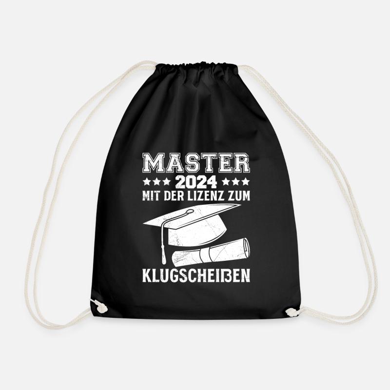 Master 2024 Mit der Lizenz zum Klugscheißen - Turnbeutel - Schwarz