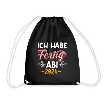Abitur 2024 Abi I Have Finished Girl - Drawstring Bag - black - Front