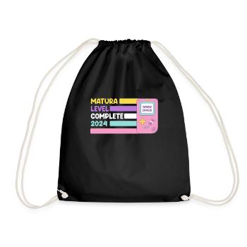 MATURA Level Complete 2024 Maturantin Funny - Drawstring Bag - black - Front