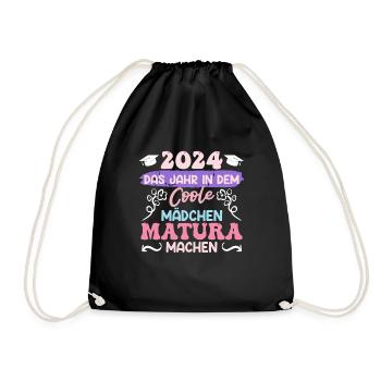 2024 The Year Cool Girls Graduate - Drawstring Bag - black - Front