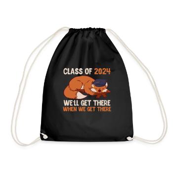 Abiturienten Class of 2024 We'll Get There - Turnbeutel - Schwarz - Vorne