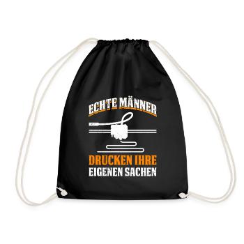 Nerd de l’impression 3D De vrais hommes impriment leurs trucs - Sac de sport léger - noir - Devant
