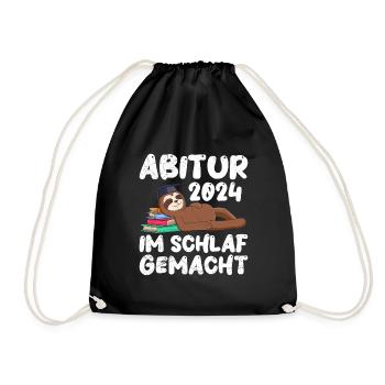 Abi 2024 remise des diplômes du lycée dans le sommeil amcht paresseux drôle - Sac de sport léger - noir - Devant