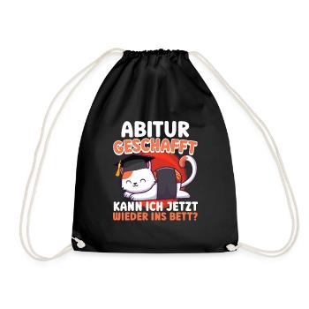 Abiturienten Habe mein Abitur Geschafft Lustiges - Turnbeutel - Schwarz - Vorne