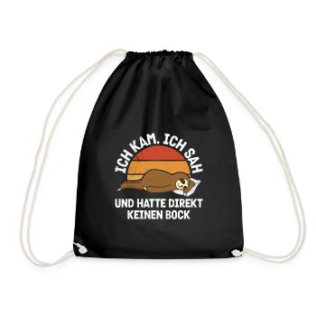 Des collègues paresseux que je suis venu, que j’ai vus et que je n’ai pas eu envie - Sac de sport léger - noir - Devant
