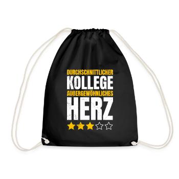 Office Average Colleague Extraordinary - Drawstring Bag - black - Front