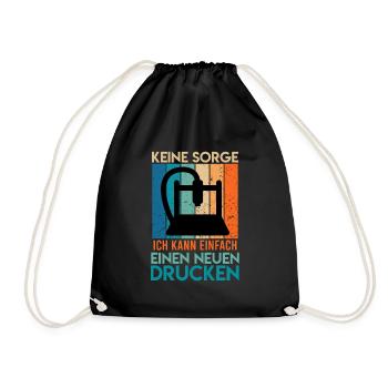 Imprimante 3D Ne vous inquiétez pas, vous pouvez en imprimer une nouvelle - Sac de sport léger - noir - Devant