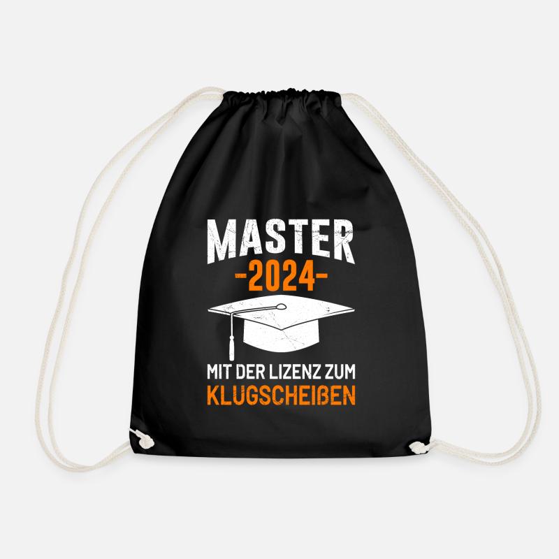 Master 2024 Mit der Lizenz zum Klugscheißen - Turnbeutel - Schwarz