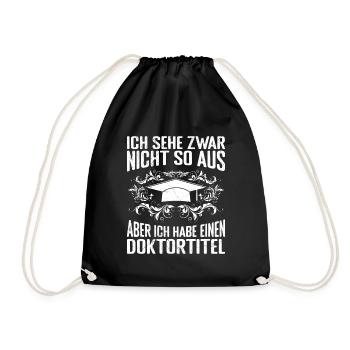 Dissertation Have passed a PhD - Drawstring Bag - black - Front