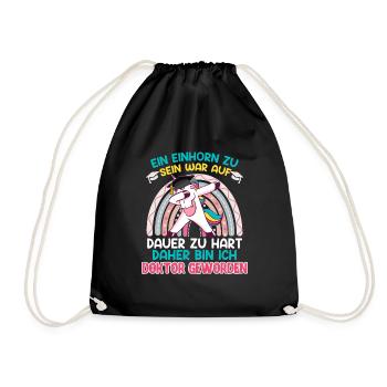 Docteur Être une corne d’œuf était trop difficile à long terme - Sac de sport léger - noir - Devant