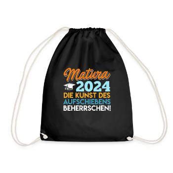 Matura 2024 : Maîtriser l’art de la procrastination - Sac de sport léger - noir - Devant