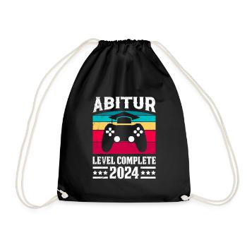 ABI Level Complete 2024 Abitur Graduation Party - Drawstring Bag - black - Front