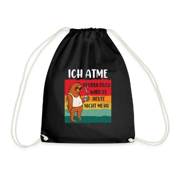 Employés paresseux Je respire Il n’y a pas plus productif que ça - Sac de sport léger - noir - Devant