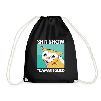 Employee Crazy Shit Show Team Member - Drawstring Bag - black - Front