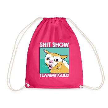 Mitarbeiter Verrückt Shit Show Teammitglied - Turnbeutel - Fuchsia - Vorne