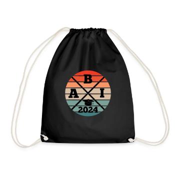 ABI 2024 Abitur Abitur School Leaving Certificate - Drawstring Bag - black - Front