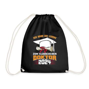 Doctor 2024 Have the license to smart-ass - Drawstring Bag - black - Front