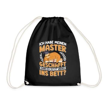 Puis-je retourner me coucher ? - Sac de sport léger - noir - Devant