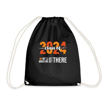 Abiturienten Class of 2024 We'll Get There - Turnbeutel - Schwarz - Vorne