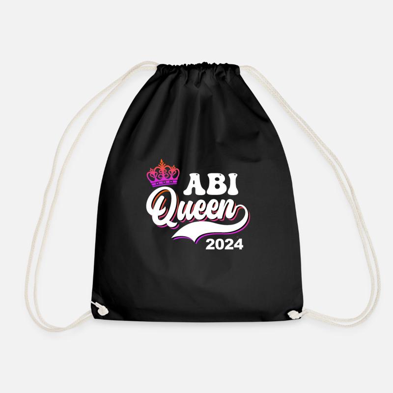Abitur Queen 2024 Abi Abiturientin - Turnbeutel - Schwarz