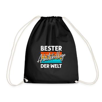 Abschied Bester Arbeitskollege der Welt - Turnbeutel - Schwarz - Vorne