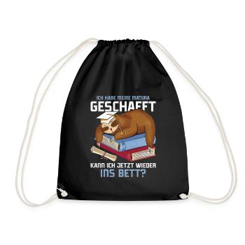 Maturant Habe meine Matura Geschafft Abschluss - Turnbeutel - Schwarz - Vorne
