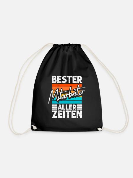 Abschied Bester Mitarbeiter aller Zeiten - Turnbeutel - Schwarz