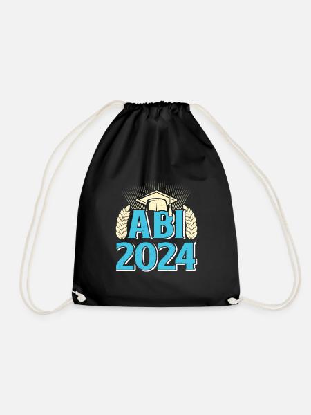 Abi 2024 Abitur Mädchen Abiturientin Frauen - Turnbeutel - Schwarz