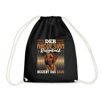 Ridgeback DER RHODESIAN RIDGEBACK REGIERT DAS HAUS - Turnbeutel - Schwarz - Vorne