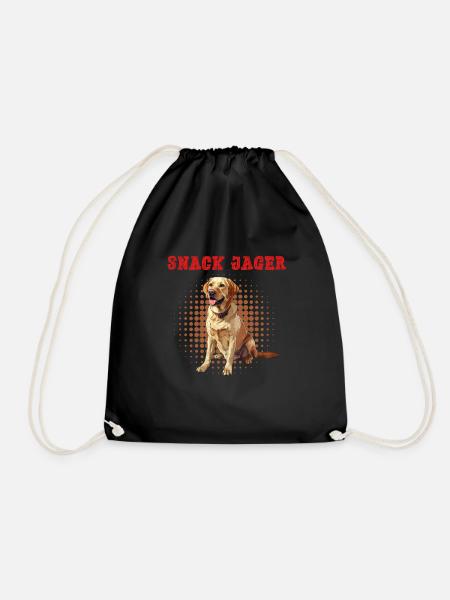 Labrador SNACK JÄGER Labrador Retriever Hund - Turnbeutel - Schwarz