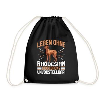 Ridgeback LEBEN OHNE RHODESIAN RIDGEBACK - Turnbeutel - Schwarz - Vorne