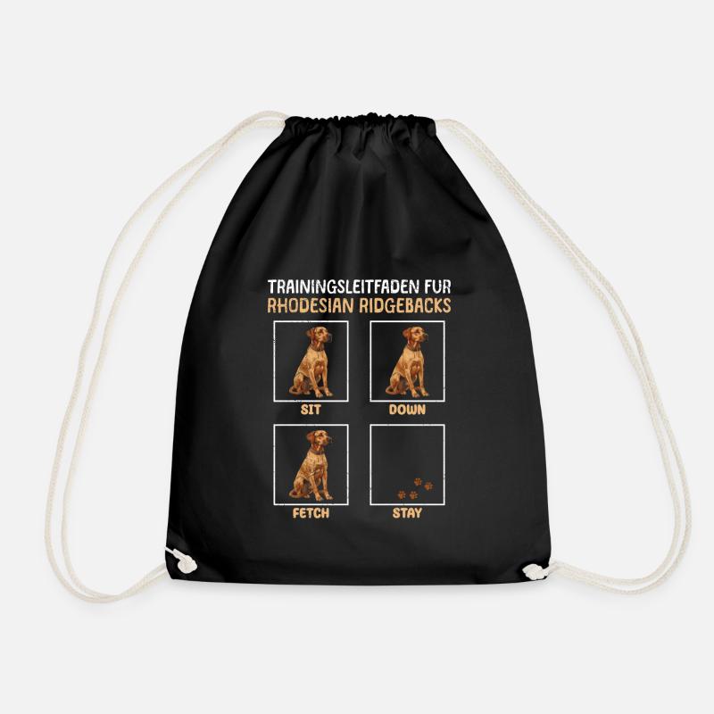 RHODESIAN RIDGEBACK TRAININGSLEITFADEN Lustiges - Turnbeutel - Schwarz