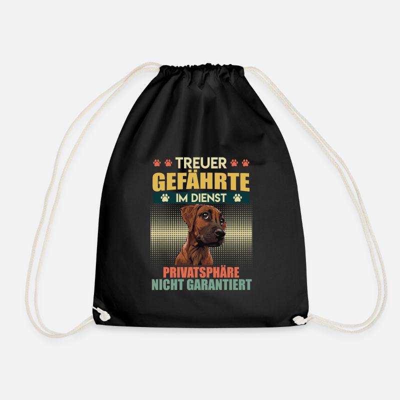 Rhodesian Ridgeback LOYAL COMPANION Ridgebacks - Turnbeutel - Schwarz