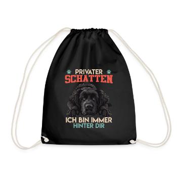 Newfie PRIVATER SCHATTEN BIN IMMER HINTER DIR - Turnbeutel - Schwarz - Vorne